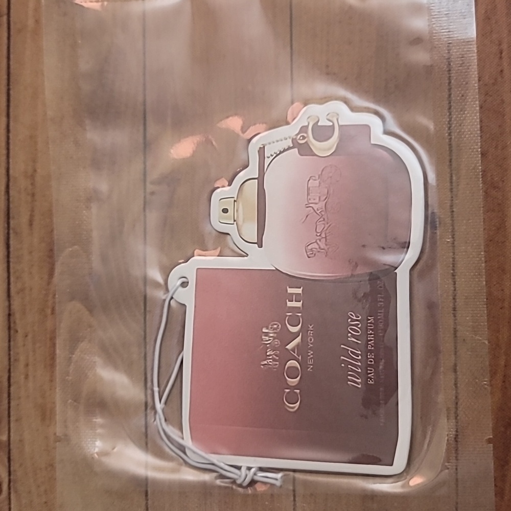 Coach Wild Rose Car Air Freshner Hanging Scent